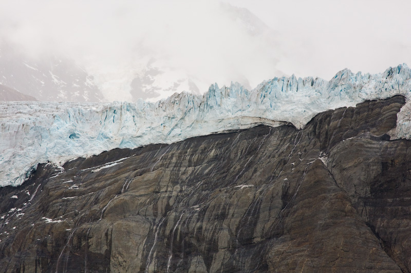 Glacier Above Cliff